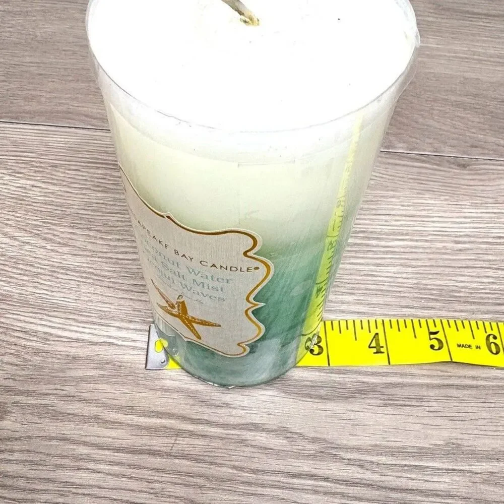 Chesapeake Bay Candle Coconut Water Sea Salt Mist Ocean Waves 3x6 Pillar New